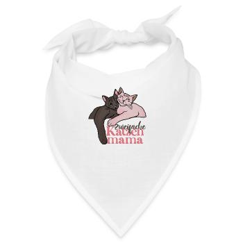 zweifache Katzenmama - Bandana - Weiß - Vorne