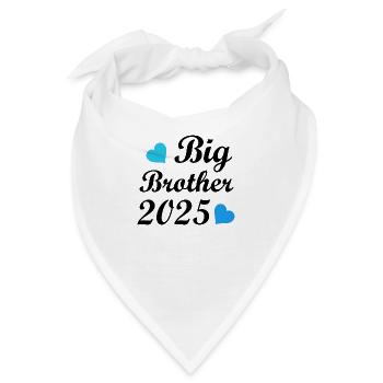 2025 werde ich ein großer Bruder, großer Bruder - Bandana - Weiß - Vorne