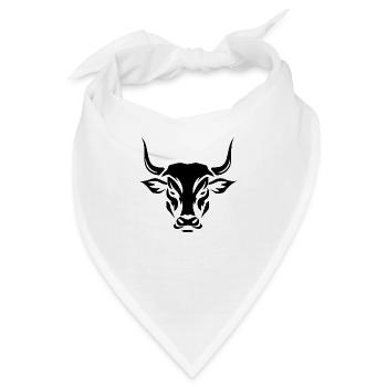 Bulle Stier - Bandana - Weiß - Vorne