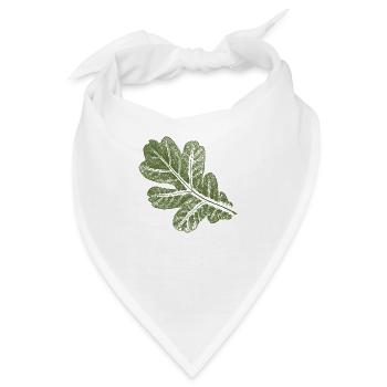 Eichenblatt - Blatt/ Eiche Khaki - Bandana - Weiß - Vorne