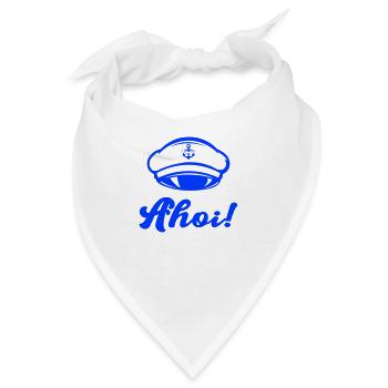 captain mütze ahoi - Bandana - Weiß - Vorne