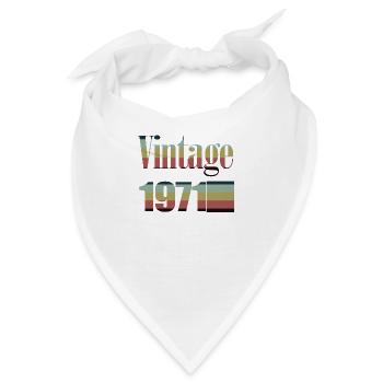1971 Geburtstag 1971 Jahrgang 1971 Geburtstag - Bandana - Weiß - Vorne