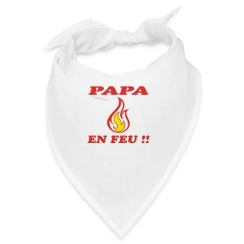 PAPA IN FLAMMEN - Bandana - Weiß - Vorne