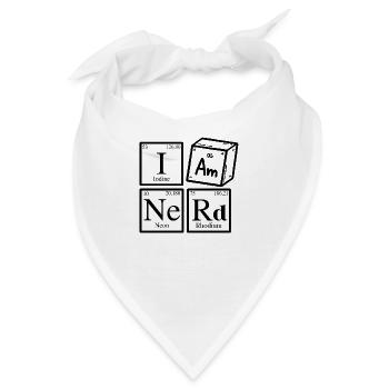 Ich bin ein Nerd - Bandana - Weiß - Vorne