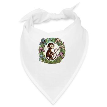 Iris-Affe - Bandana - Weiß - Vorne