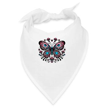 Vibrant Comic Butterfly - Bandana - Weiß - Vorne
