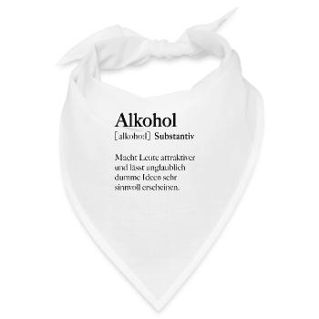 Alkohol - Bandana - Weiß - Vorne
