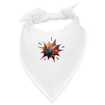 Bunte Farb-Explosion - ApriNoeScor - Bandana - Weiß - Vorne