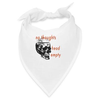 no thoughts - Bandana - Weiß - Vorne