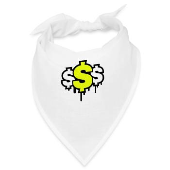 dollar symbol - Bandana - Weiß - Vorne