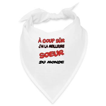 Beste Schwester der Welt - Bandana - Weiß - Vorne