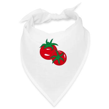 Rote frische Tomaten - Bandana - Weiß - Vorne
