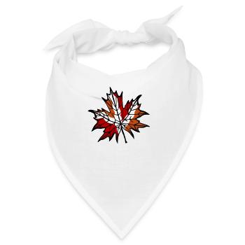 herbstblatt 1 - Bandana - Weiß - Vorne