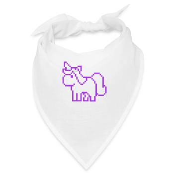 pixel einhorn - Bandana - Weiß - Vorne