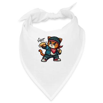 Forced Cat: Kampf - Bandana - Weiß - Vorne
