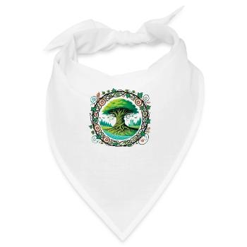 Baum des Lebens - Bandana - Weiß - Vorne