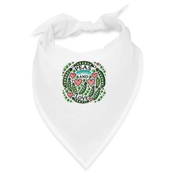 Erbsen und Liebe - Bandana - Weiß - Vorne