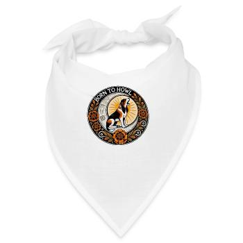 Geboren, um zu heulen - Bandana - Weiß - Vorne