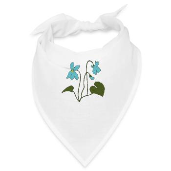 veilchen türkis - Bandana - Weiß - Vorne