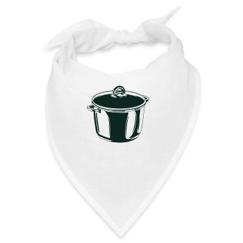 kochtopf topf kochen symbol silhouette - Bandana - Weiß - Vorne