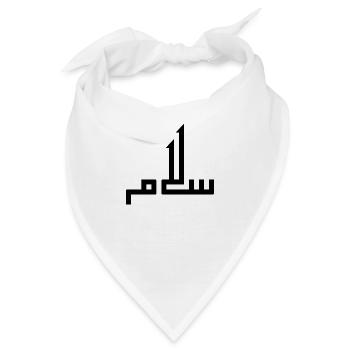 Salam auf Arabisch - Frieden - Bandana - Weiß - Vorne