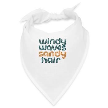 windy waves - Bandana - Weiß - Vorne