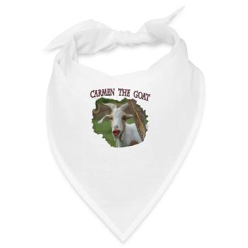 Carmen the goat Ziege Parodie die Geissens - Bandana - Weiß - Vorne