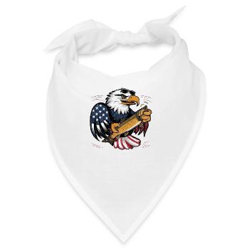 Fliegenfischen in den USA - Bandana - Weiß - Vorne