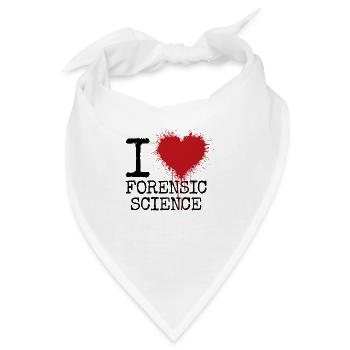 Ich liebe Forensik - Bandana - Weiß - Vorne