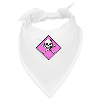 Schädel und Knochen - Bandana - Weiß - Vorne