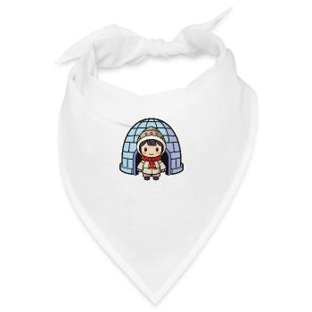 iglu eskimo mädchen - Bandana - Weiß - Vorne