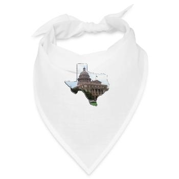 Texas State Capitol in der Texas State Landkarte - Bandana - Weiß - Vorne