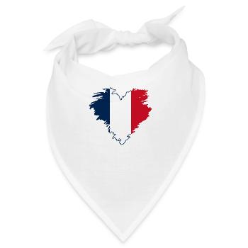 FRANKREICH IN MEINEM HERZEN - Bandana - Weiß - Vorne