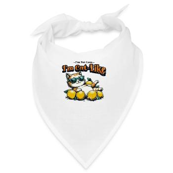Ich bin katzenartig - Bandana - Weiß - Vorne