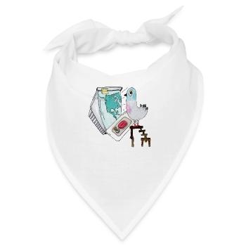 Boom Taube Ende der Welt Erstschlag Cartoon - Bandana - Weiß - Vorne