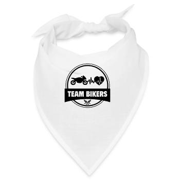 Team Bikers für Motorradlieb,Motorrad-Crew - Bandana - Weiß - Vorne