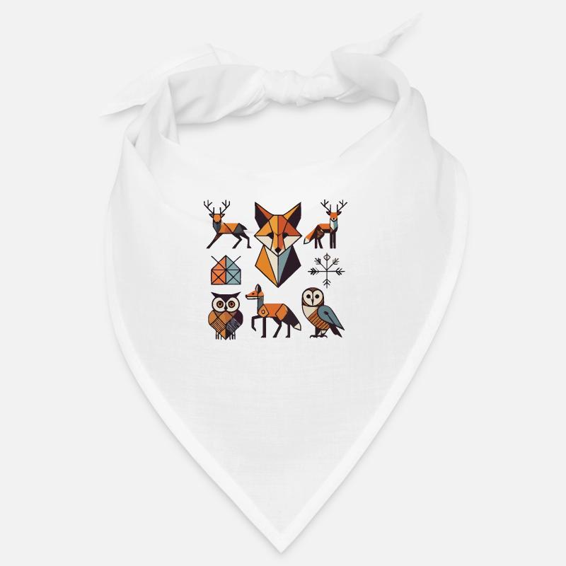 Geometric forest animals Bandana