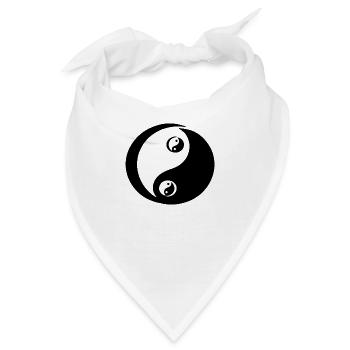 Yin Yang - Bandana - Weiß - Vorne