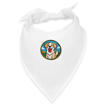Niedlicher Hund - Bandana - Weiß - Vorne