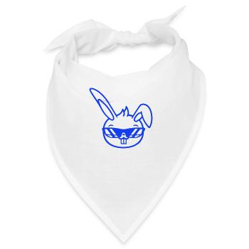 Hase Sonnenbrille Cool Hasenzähne Kaninchen Lustig - Bandana - Weiß - Vorne