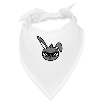 Hase Sonnenbrille Cool Hasenzähne Kaninchen Lustig - Bandana - Weiß - Vorne