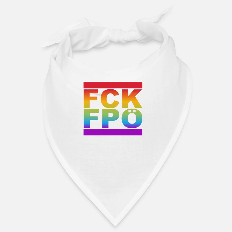 FCK FPÖ - LGBTQ Regenbogenfarben Bandana