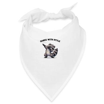 waschbär dabbing - Bandana - Weiß - Vorne