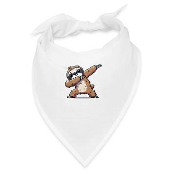 faultier dabbing - Bandana - Weiß - Vorne