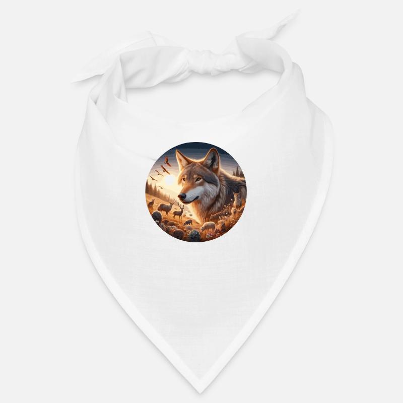 Wolf auf der Heide Bandana