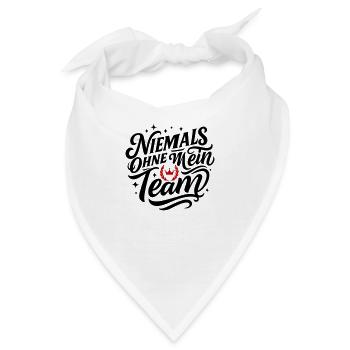 Niemals Ohne Mein Team - Bandana - Weiß - Vorne