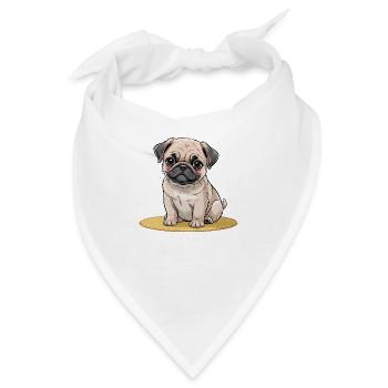 Hunde Haustiere Haustiere - Bandana - Weiß - Vorne