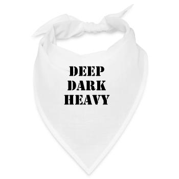 Deep Dark Heavy - Bandana - Weiß - Vorne