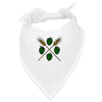 Hopfen und Gerste - Bier - Bandana - Weiß - Vorne