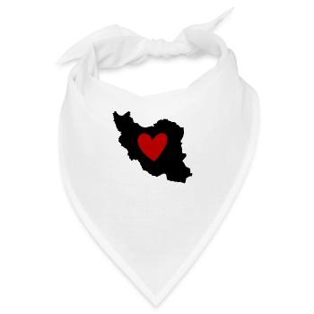 Iran Persien Liebe Herz - Bandana - Weiß - Vorne